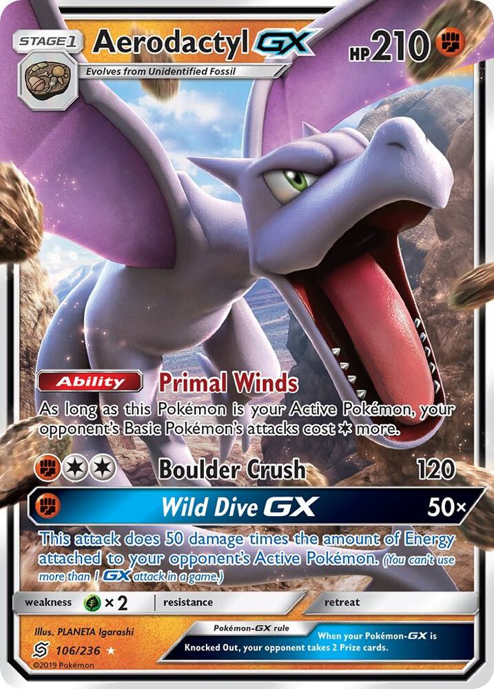 Aerodactyl GX [SM - Unified Minds] 106/236