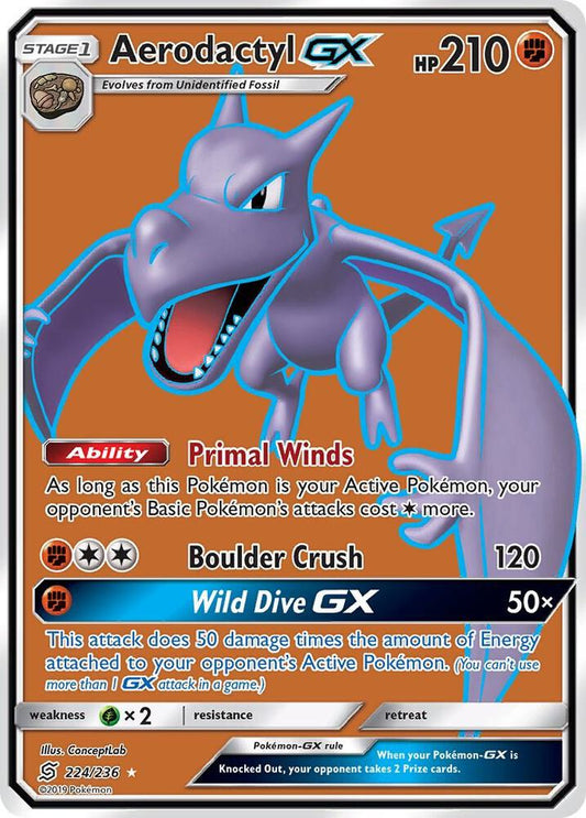 Aerodactyl GX (Full Art) [SM - Unified Minds] 224/236
