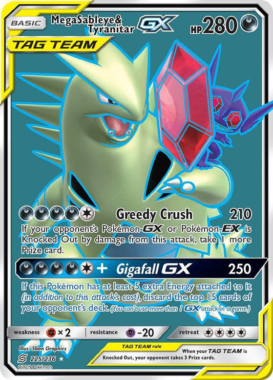Mega Sableye & Tyranitar GX (Full Art) [SM - Unified Minds] 225/236