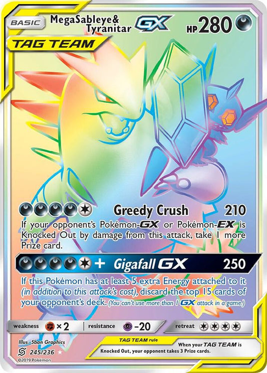 Mega Sableye & Tyranitar GX (Secret) [SM - Unified Minds] 245/236
