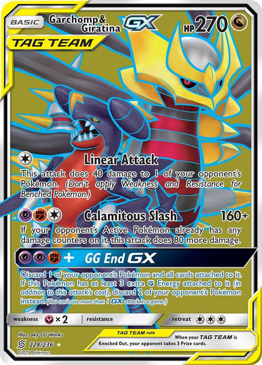 Garchomp & Giratina GX (Full Art) [SM - Unified Minds] 228/236
