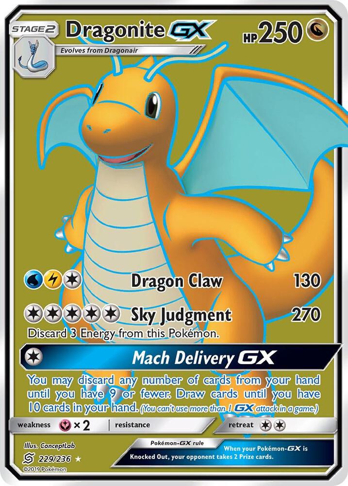Dragonite GX (Full Art) [SM - Unified Minds] 229/236