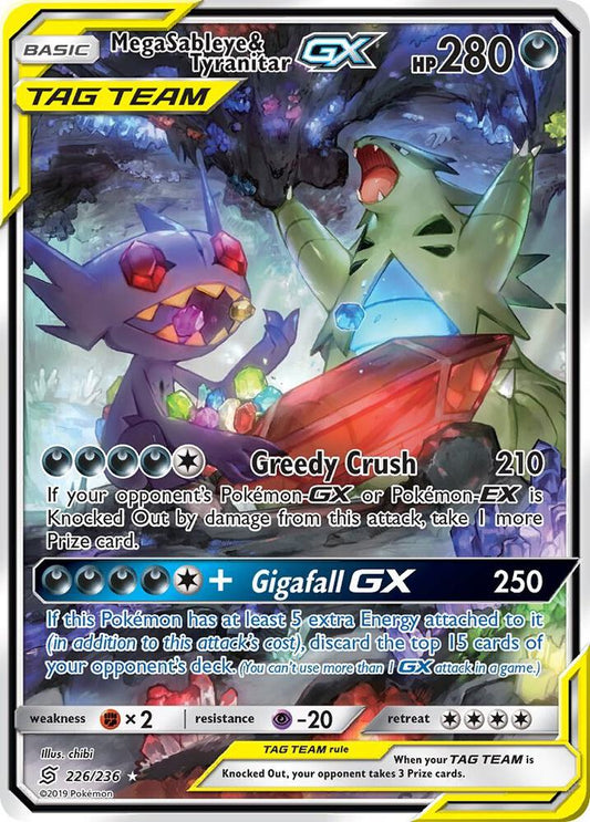 Mega Sableye & Tyranitar GX (Alternate Full Art) [SM - Unified Minds] 226/236