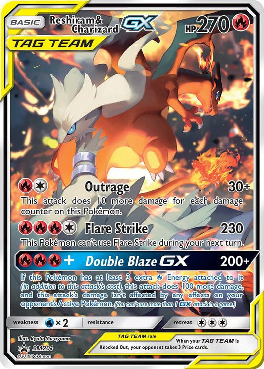 Reshiram & Charizard GX - SM201 [SM Promos] SM201