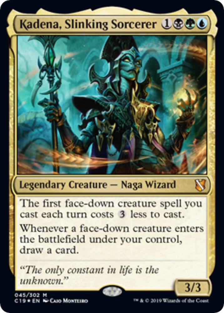 Kadena, Slinking Sorcerer (Commander 2019) [Oversize Cards] 45