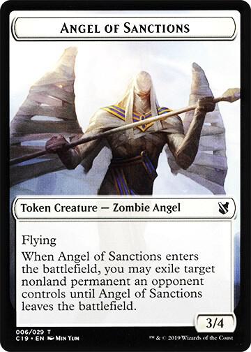 Angel of Sanctions // Horror Double-Sided Token [Commander 2019] 6 // 23