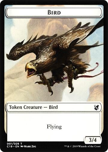 Bird (001) // Sculpture Double-Sided Token [Commander 2019] 1 // 24