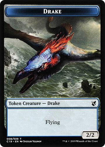 Drake // Human Double-Sided Token [Commander 2019] 8 // 3