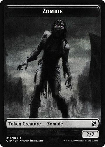 Zombie (010) // Zombie (011) Double-Sided Token [Commander 2019] 10 // 11