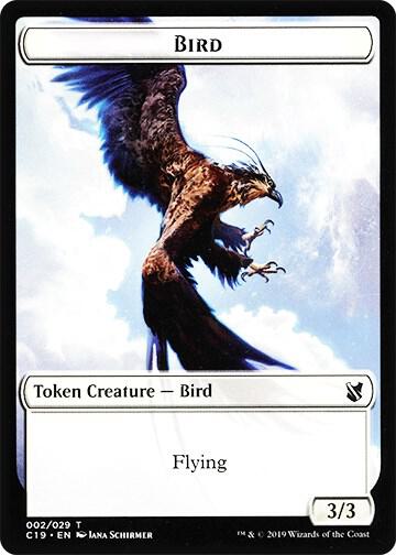 Bird (002) // Sculpture Double-Sided Token [Commander 2019] 2 // 24