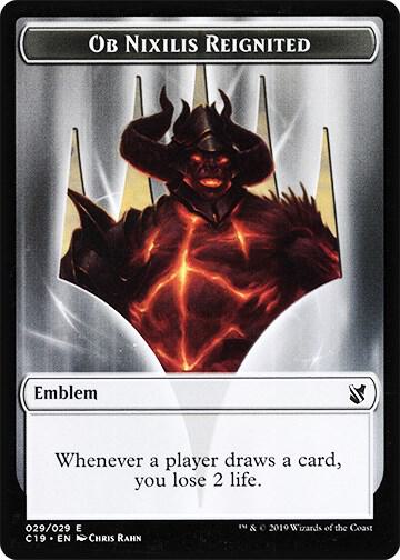 Emblem - Ob Nixilis Reignited // Zombie (010) Double-Sided Token [Commander 2019] 29 // 10