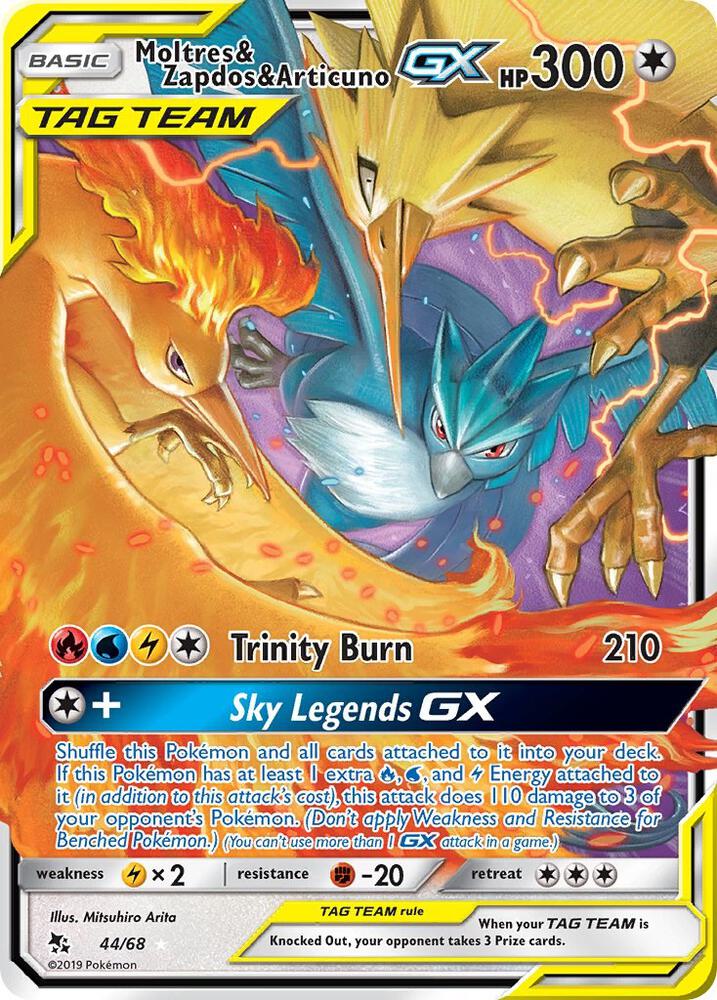 Moltres & Zapdos & Articuno GX [Hidden Fates] 44/68