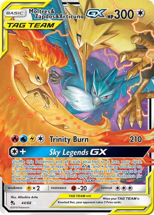 Moltres & Zapdos & Articuno GX [Hidden Fates] 44/68