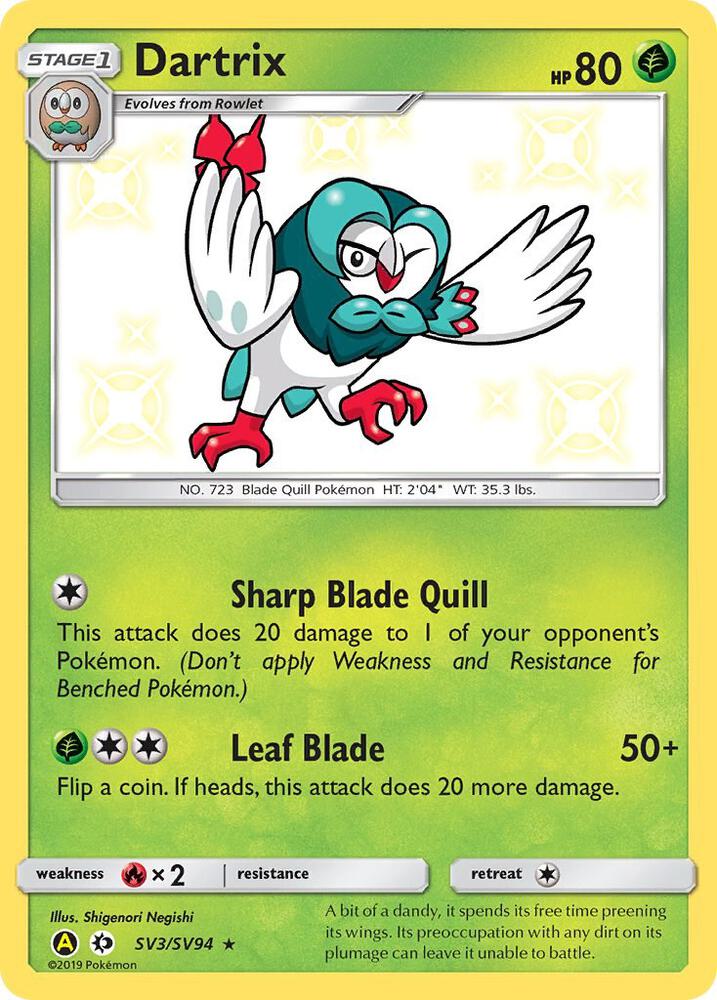 Dartrix [Hidden Fates: Shiny Vault] SV3/SV94