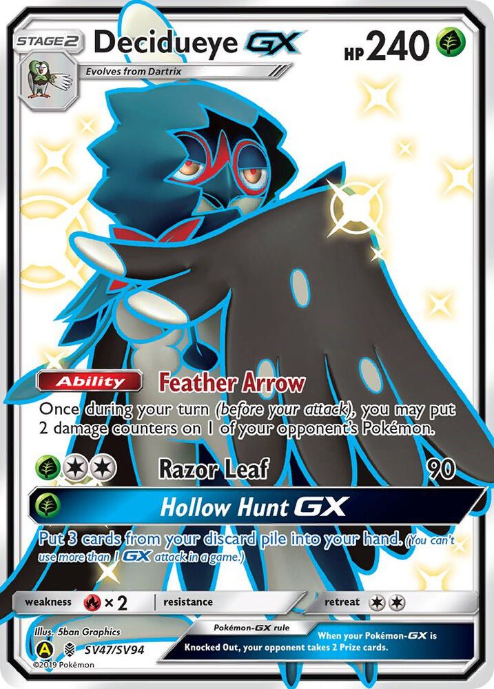 Decidueye GX [Hidden Fates: Shiny Vault] SV47/SV94