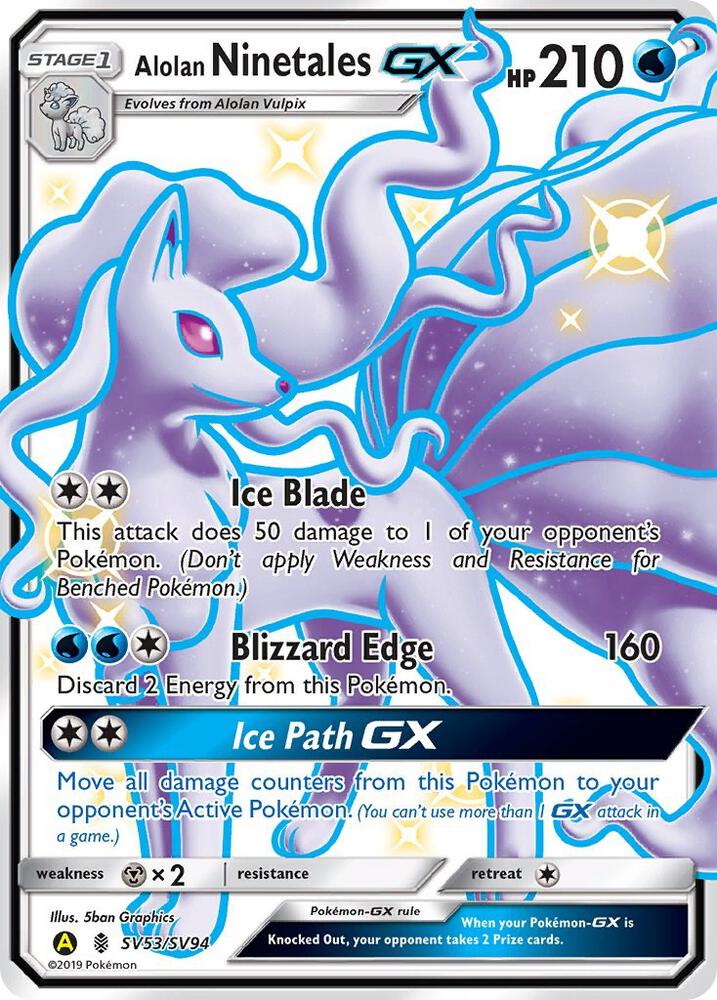Alolan Ninetales GX [Hidden Fates: Shiny Vault] SV53/SV94