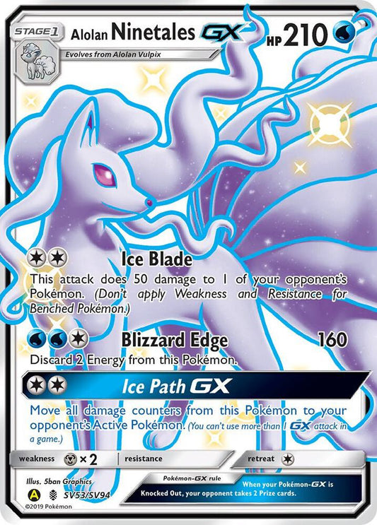 Alolan Ninetales GX [Hidden Fates: Shiny Vault] SV53/SV94