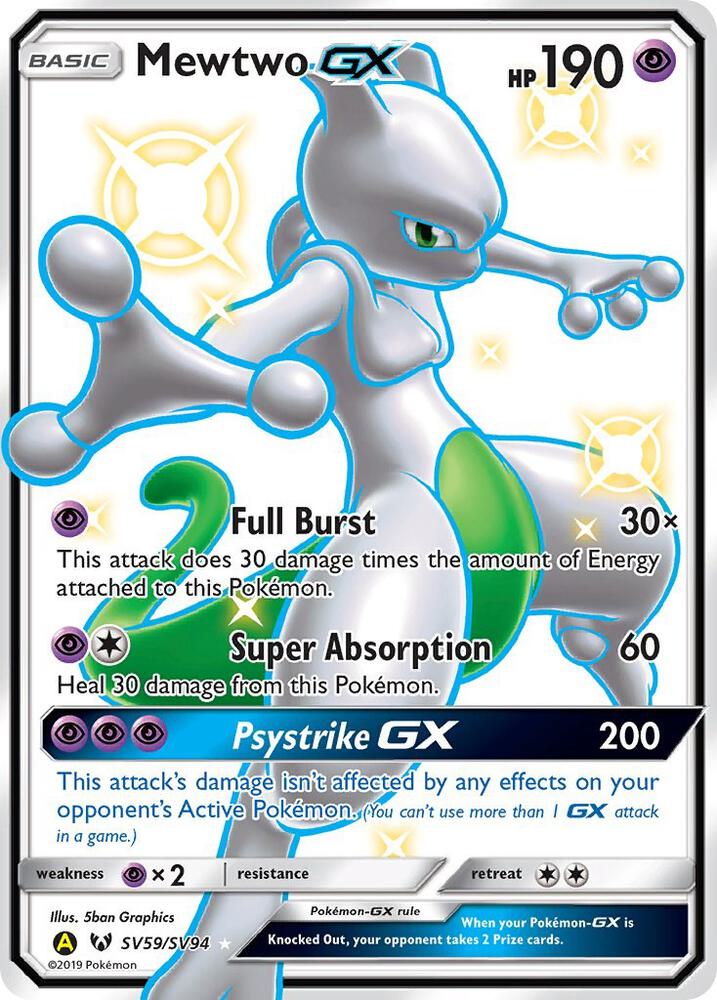 Mewtwo GX [Hidden Fates: Shiny Vault] SV59/SV94