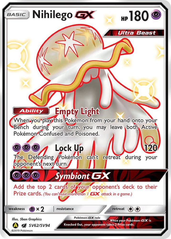 Nihilego GX [Hidden Fates: Shiny Vault] SV62/SV94
