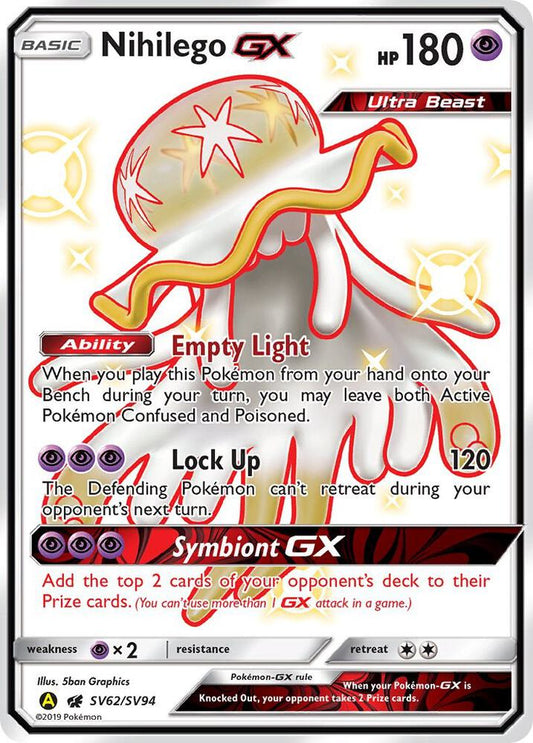 Nihilego GX [Hidden Fates: Shiny Vault] SV62/SV94