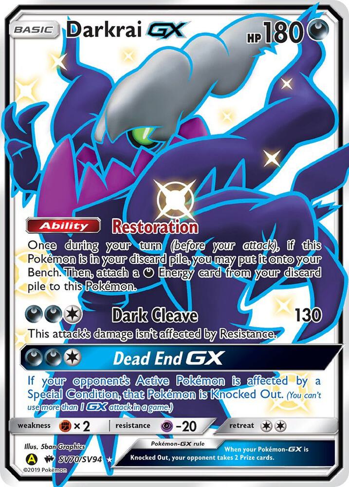 Darkrai GX [Hidden Fates: Shiny Vault] SV70/SV94