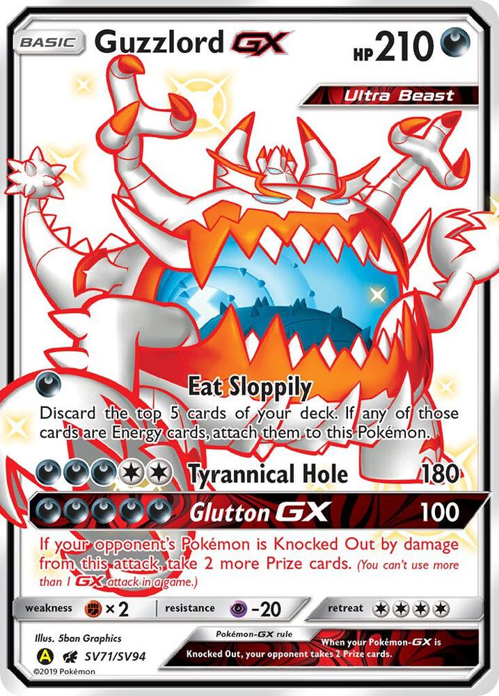 Guzzlord GX [Hidden Fates: Shiny Vault] SV71/SV94