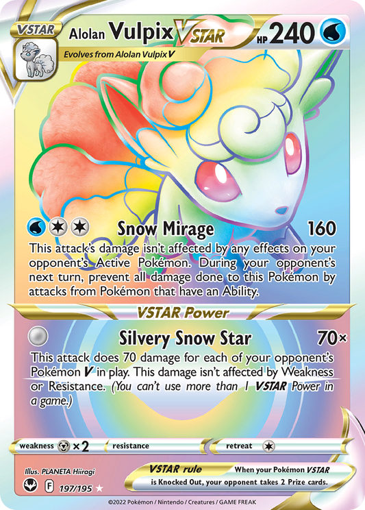 Alolan Vulpix VSTAR - 197/195 Silver Tempest