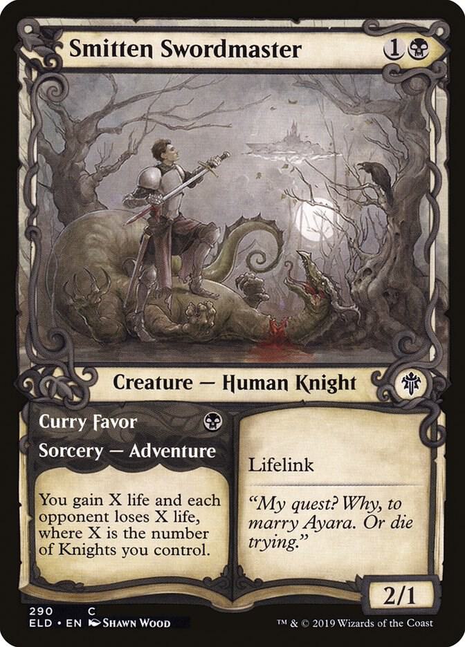 Smitten Swordmaster (Showcase) [Throne of Eldraine] 290