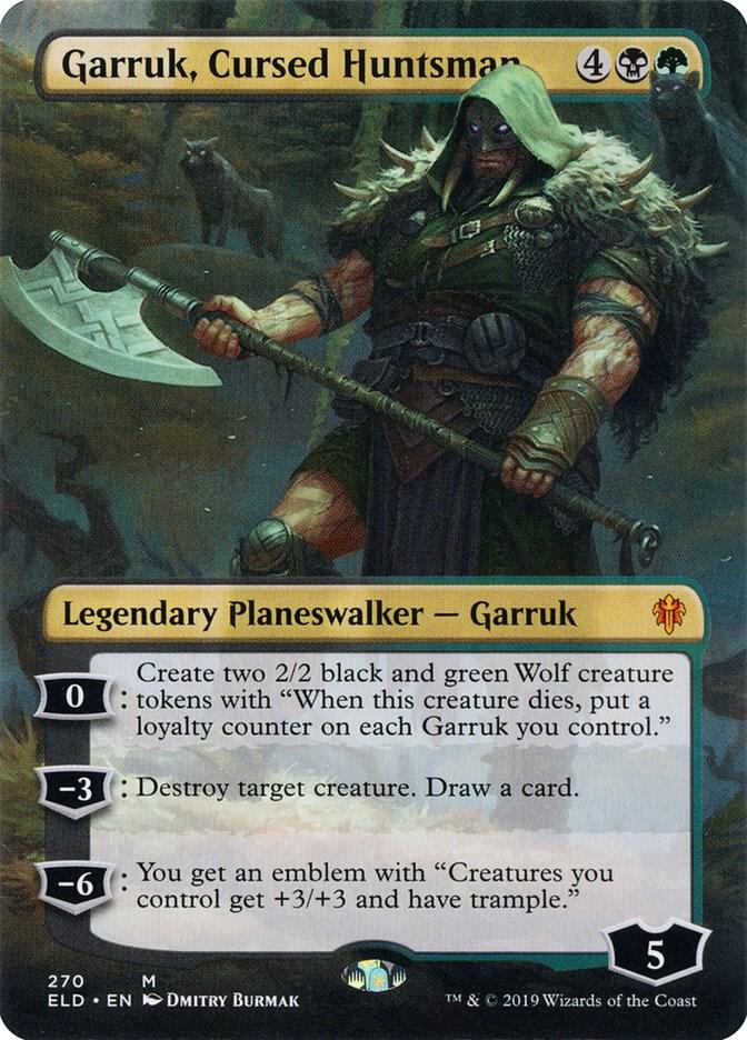 Garruk, Cursed Huntsman (Borderless) [Throne of Eldraine] 270