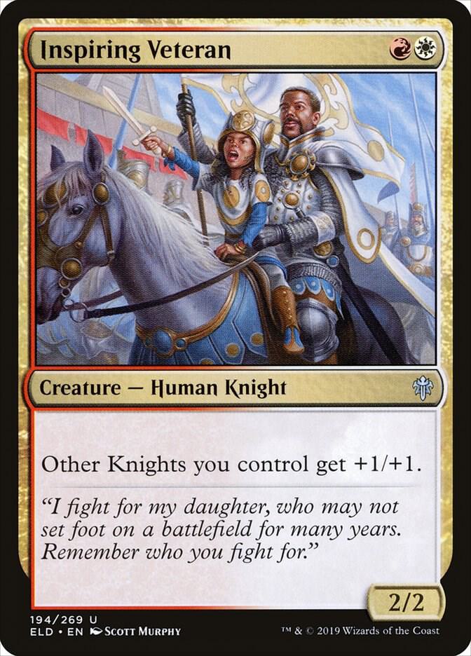 Inspiring Veteran [Throne of Eldraine] 194