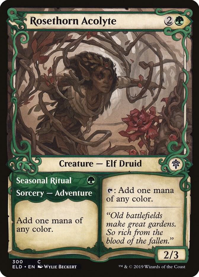 Rosethorn Acolyte (Showcase) [Throne of Eldraine] 300