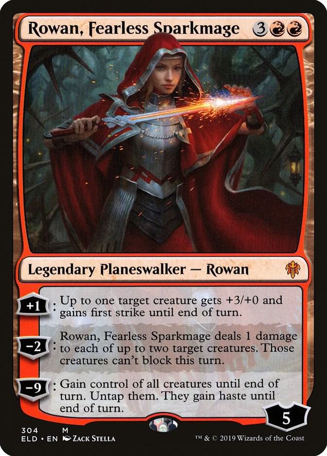Rowan, Fearless Sparkmage [Throne of Eldraine] 304