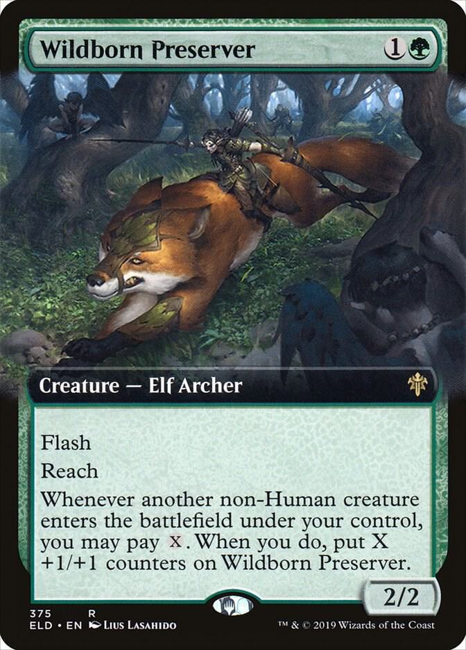 Wildborn Preserver (Extended Art) [Throne of Eldraine] 375