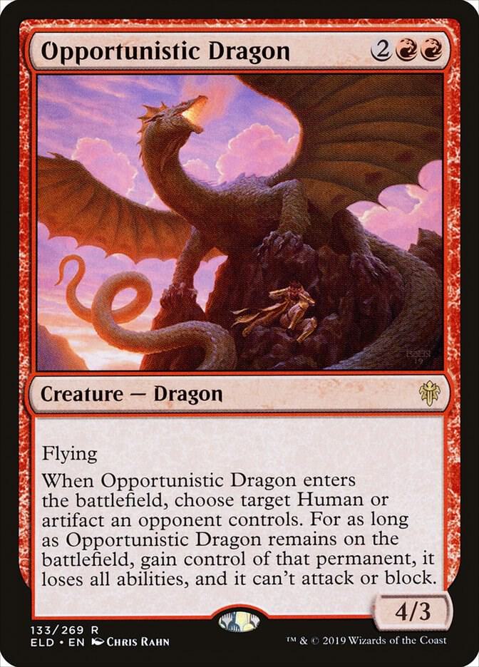 Opportunistic Dragon [Throne of Eldraine] 133