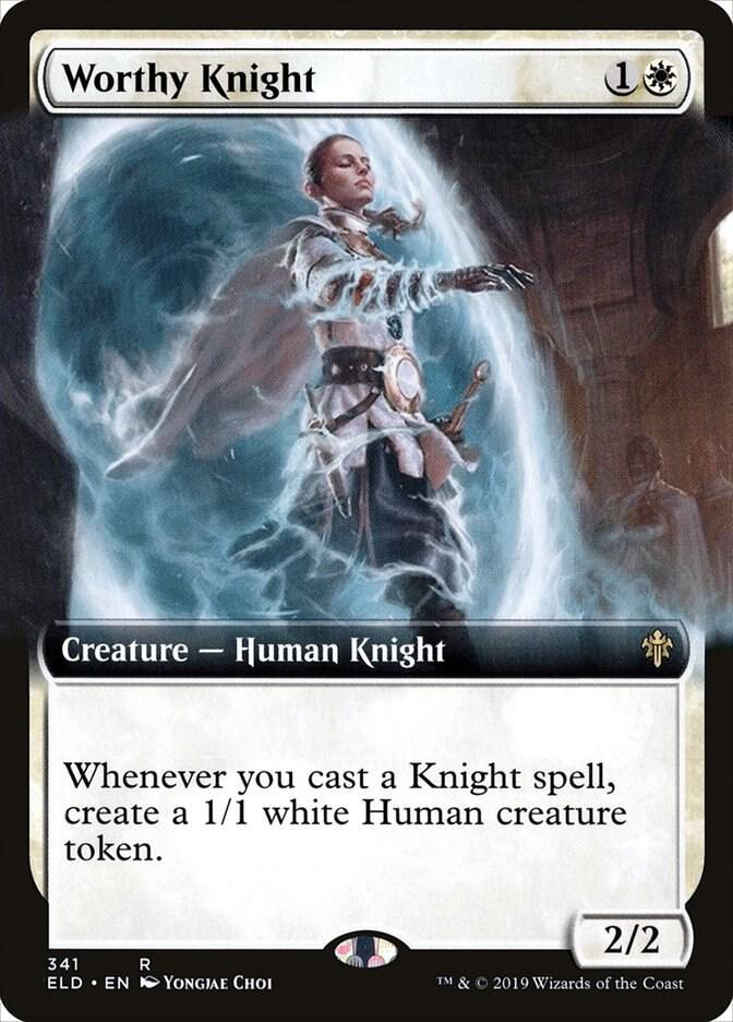Worthy Knight (Extended Art) [Throne of Eldraine] 341