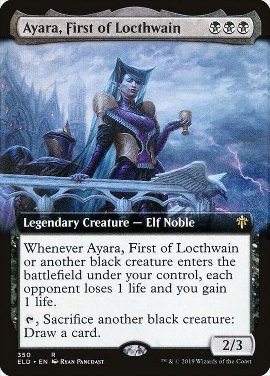 Ayara, First of Locthwain (Extended Art) [Throne of Eldraine] 350