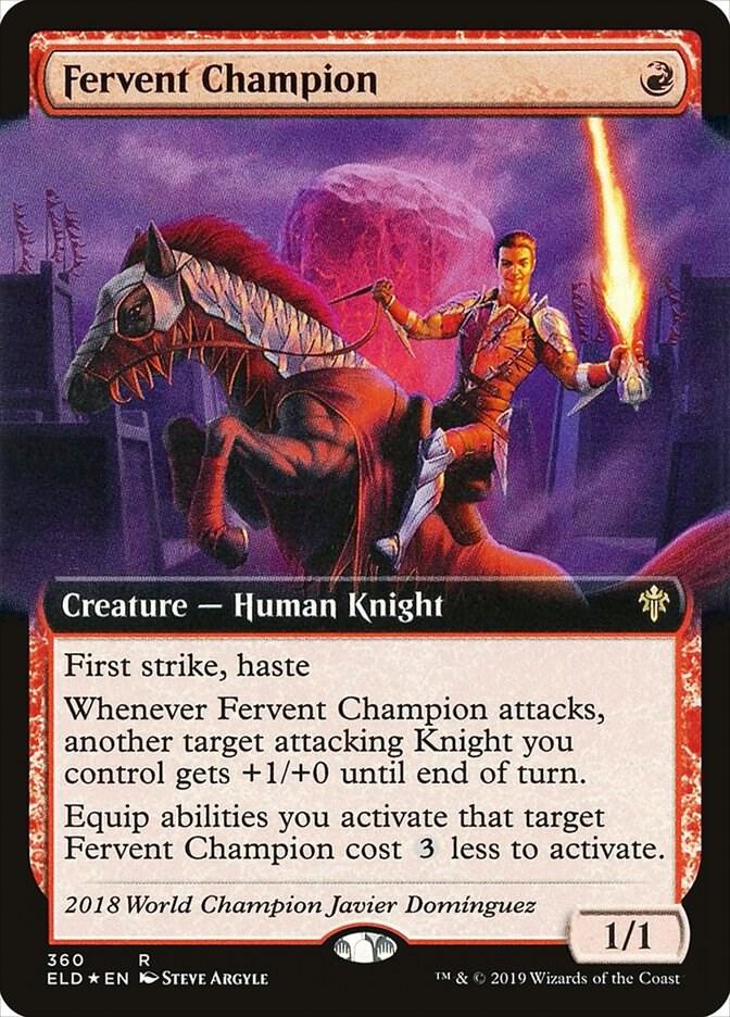 Fervent Champion (Extended Art) [Throne of Eldraine] 360