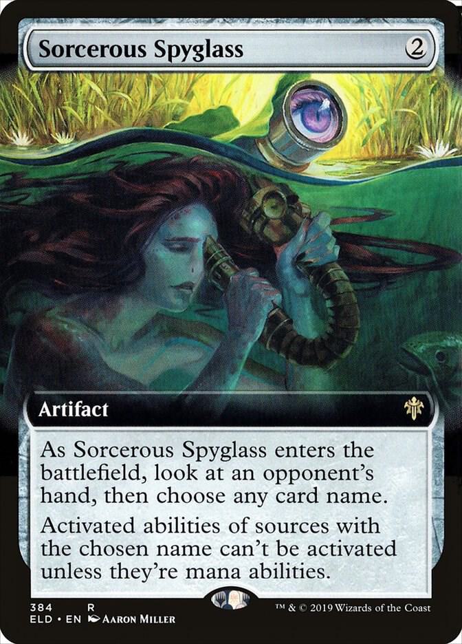 Sorcerous Spyglass (Extended Art) [Throne of Eldraine] 384