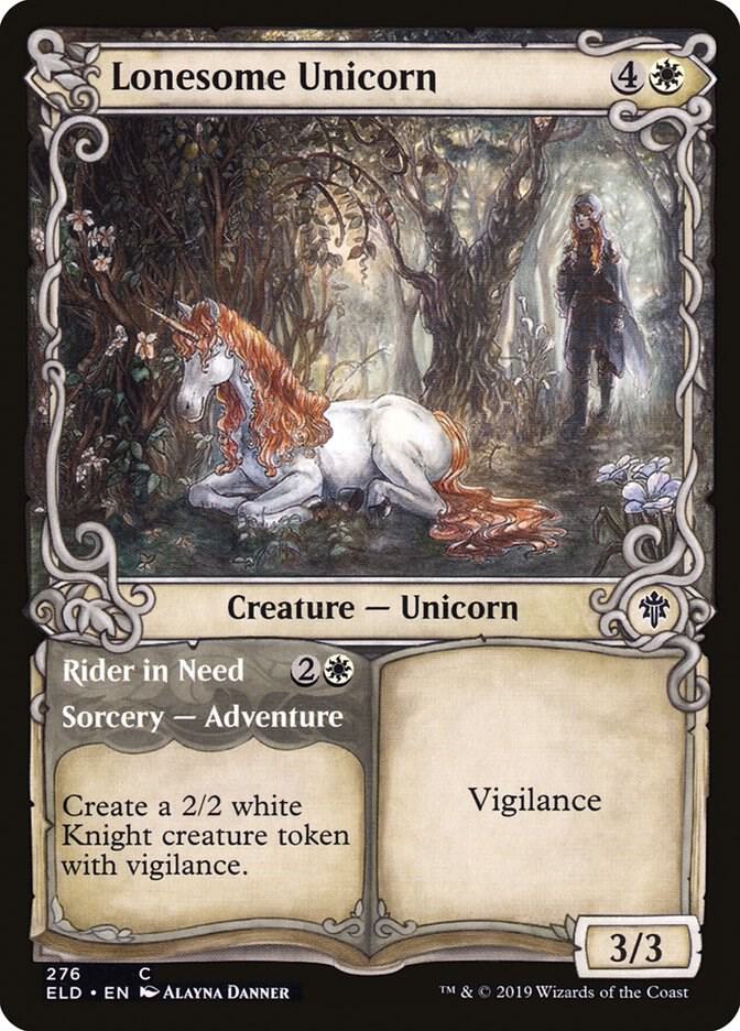 Lonesome Unicorn (Showcase) [Throne of Eldraine] 276