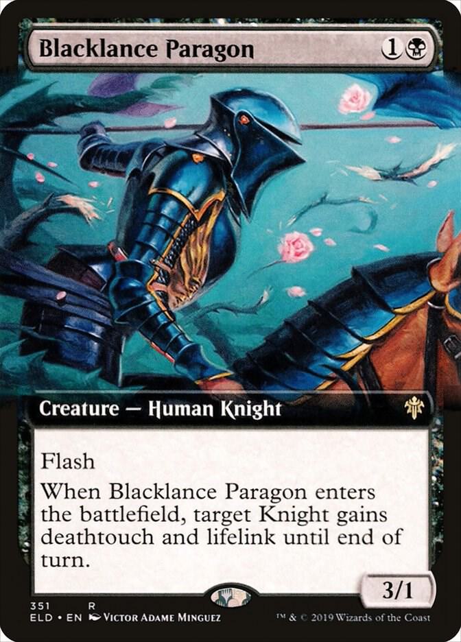 Blacklance Paragon (Extended Art) [Throne of Eldraine] 351