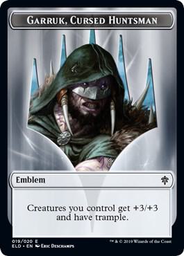 Emblem - Garruk, Cursed Huntsman [Throne of Eldraine] 19
