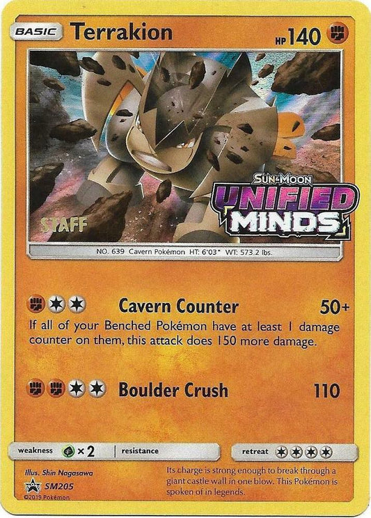 Terrakion - SM205 (Prerelease) [Staff] [SM Promos] SM205
