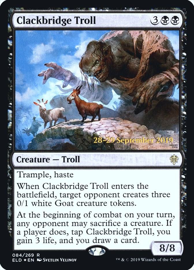 Clackbridge Troll [Prerelease Cards] 84