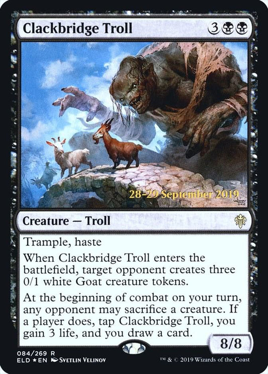 Clackbridge Troll [Prerelease Cards] 84