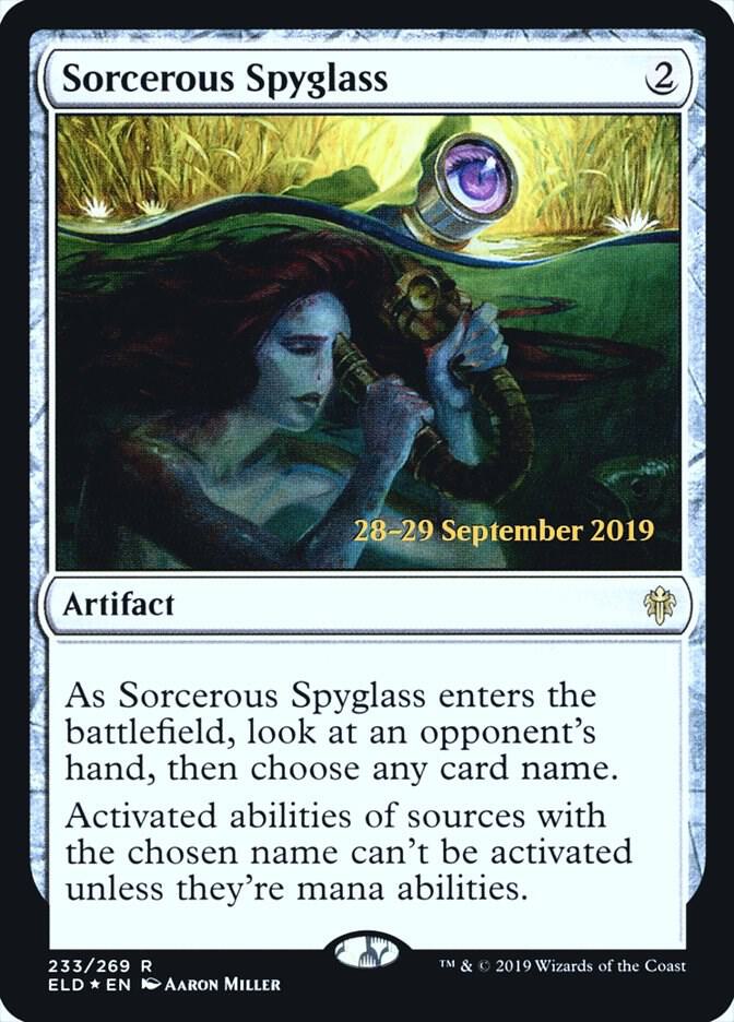 Sorcerous Spyglass (ELD) [Prerelease Cards] 233