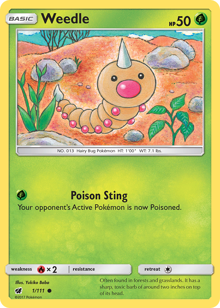 Weedle - 1/111 Crimson Invasion