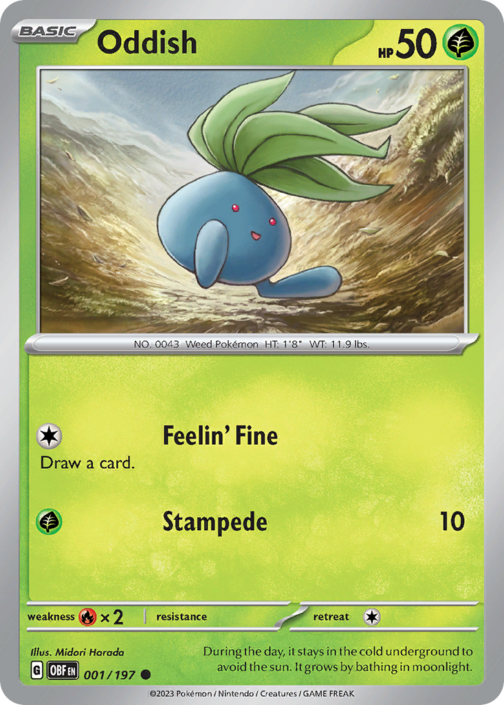 Oddish - 1/197 Obsidian Flames