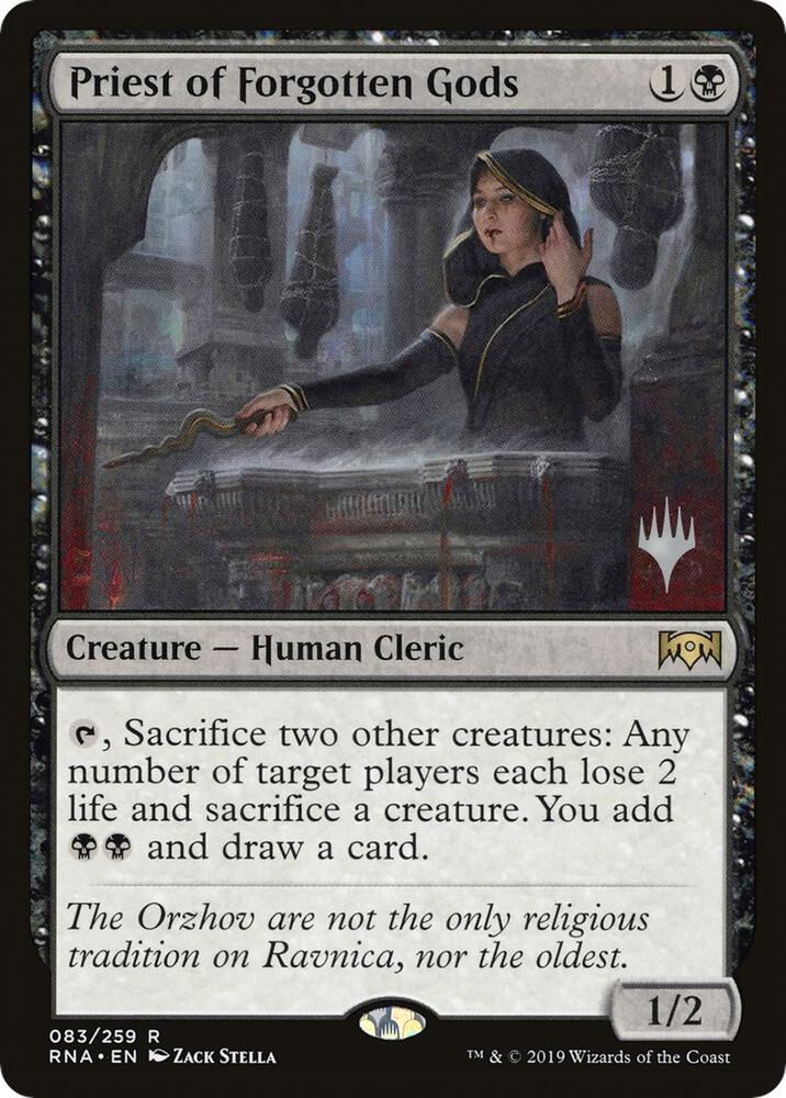 Priest of Forgotten Gods [Promo Pack: Throne of Eldraine] 83