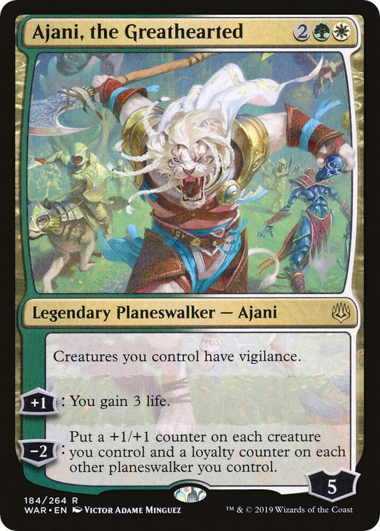 Ajani, the Greathearted [Promo Pack: Throne of Eldraine] 184