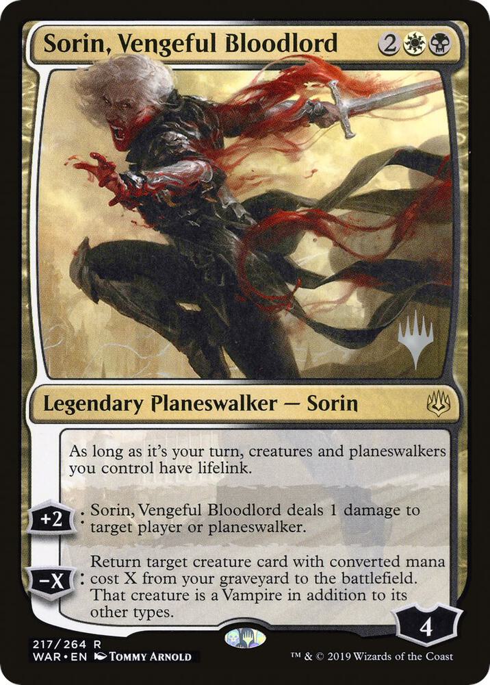 Sorin, Vengeful Bloodlord [Promo Pack: Throne of Eldraine] 217